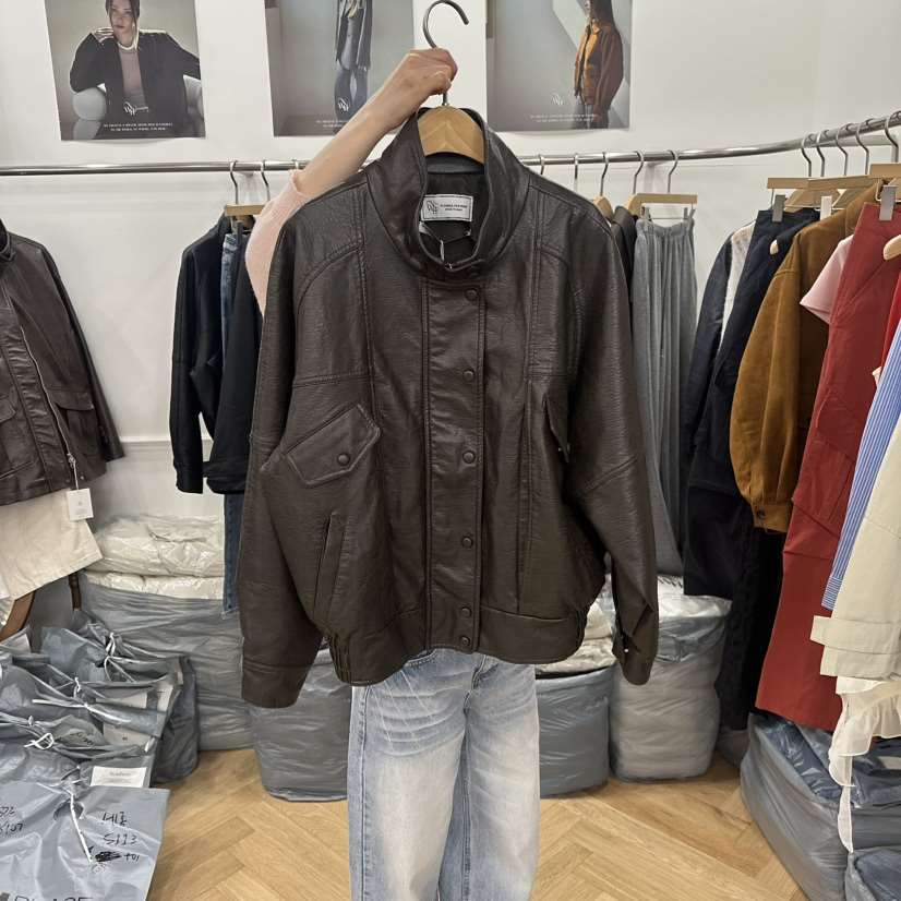 NOWHERE韓國代購女裝新品人氣推薦真品時尚26春夏夾克皮革NOWHERE夾克