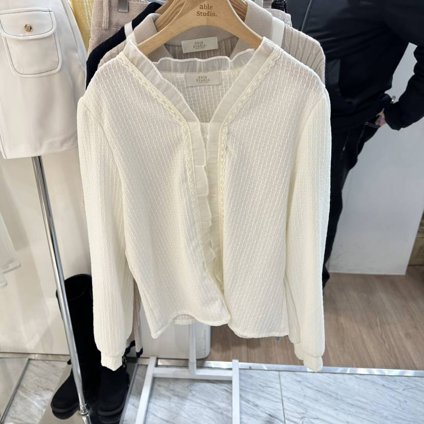 ABLESTUDIO東大門實拍女裝新款休閑時尚熱賣真品襯衫蕾絲衫ABLESTUDIO襯衫/蕾絲衫