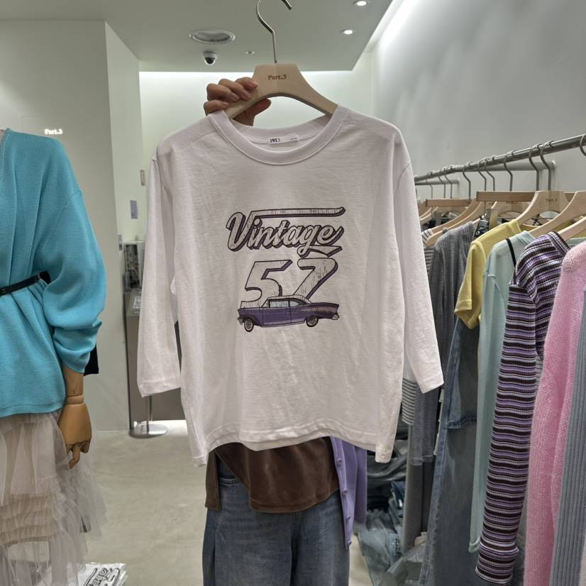 PART3東大門代購女士新款真品休閑26春夏推薦職業T恤復古Part.3T恤