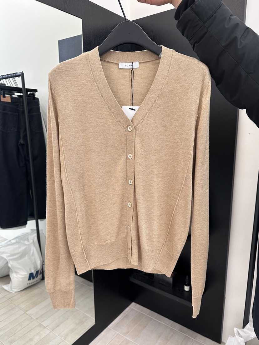 MOANI東大門實拍女裝新款時尚推薦真品針織衫V領混紡開衫MOANI針織衫