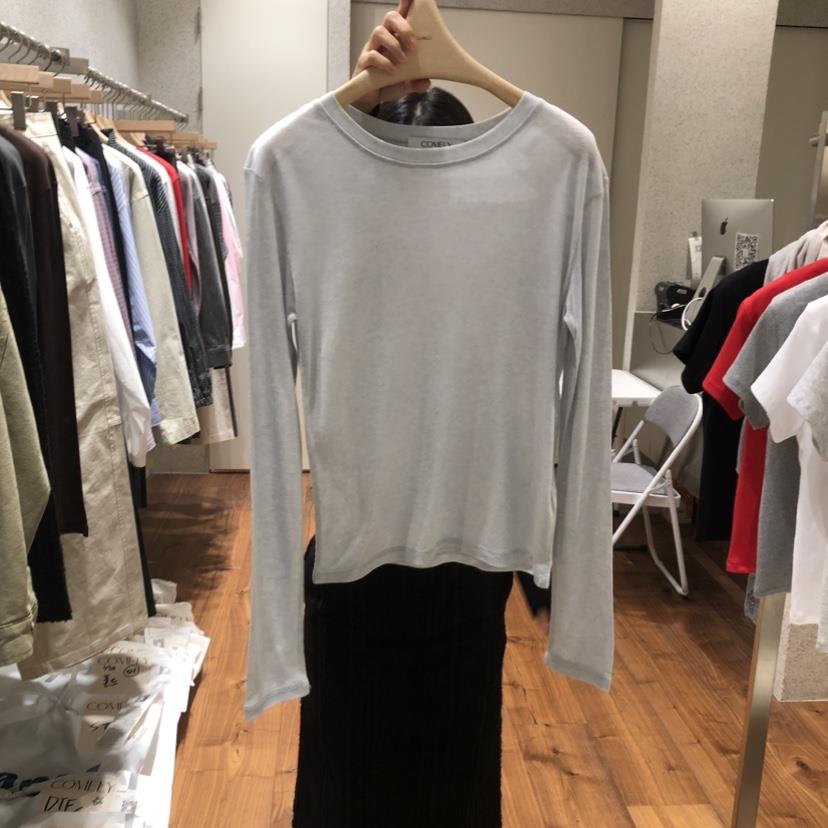 COMELY韓國直郵女士新品推薦職業人氣時尚長袖T恤天絲羊毛COMELY長袖T恤