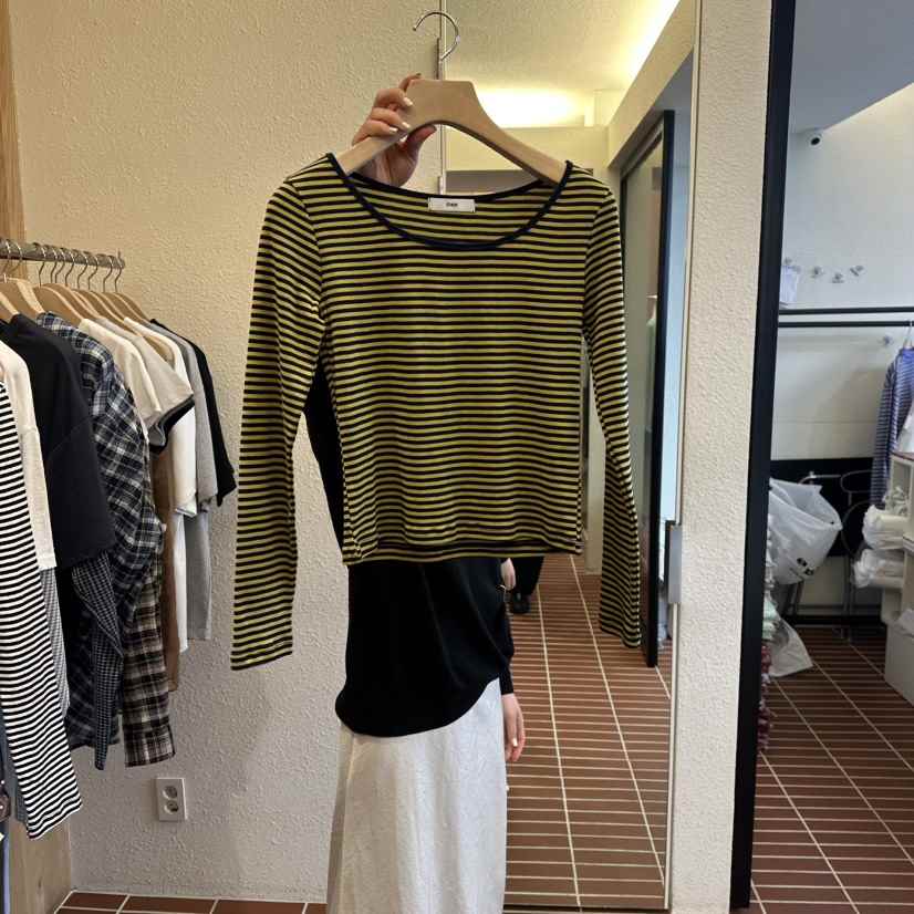 CHOI-L東大門實拍女裝新品休閑26春夏人氣推薦真品長袖T恤CHOI長袖T恤