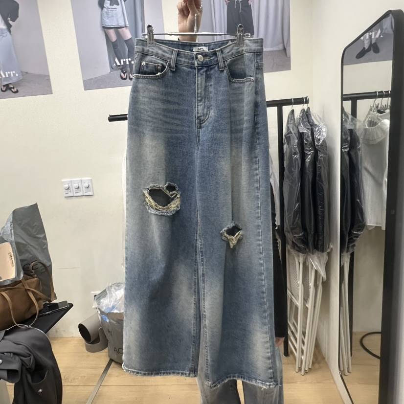 ARR東大門實拍女裝新款時尚熱賣推薦26春夏職業人氣牛仔褲ARR牛仔褲