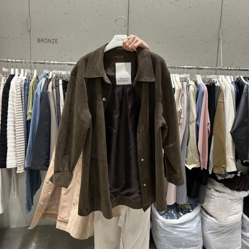 BRONZE東大門代購女士新品推薦熱賣時尚職業26春夏夾克絨面革BRONZE夾克