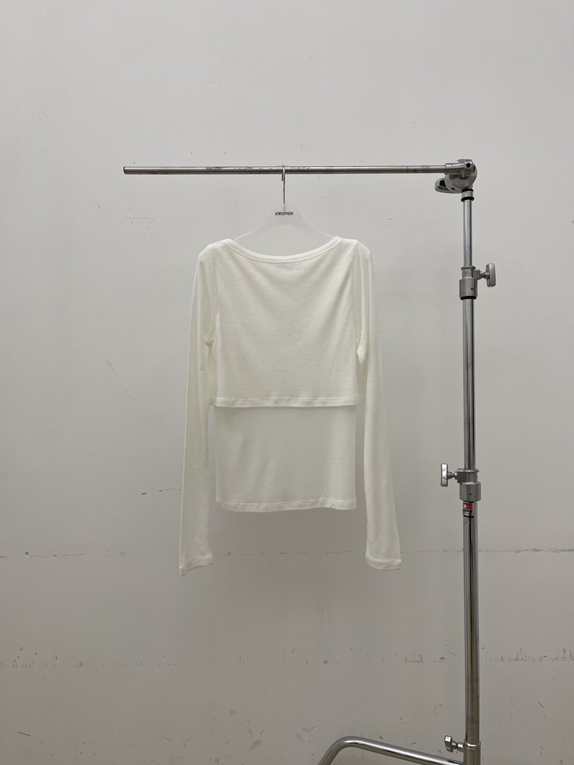 ATMOSPHERE東大門實拍女裝新款職業推薦休閑26春夏長袖T恤ATMOSPHERE/BLING長袖T恤