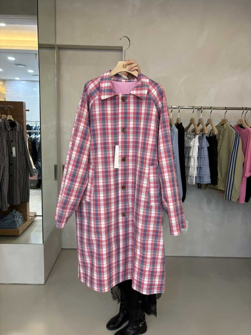 LIVE AID-P韓國直郵女士新款熱賣休閑時尚長款風衣兩面穿LIVE AID-P長款風衣