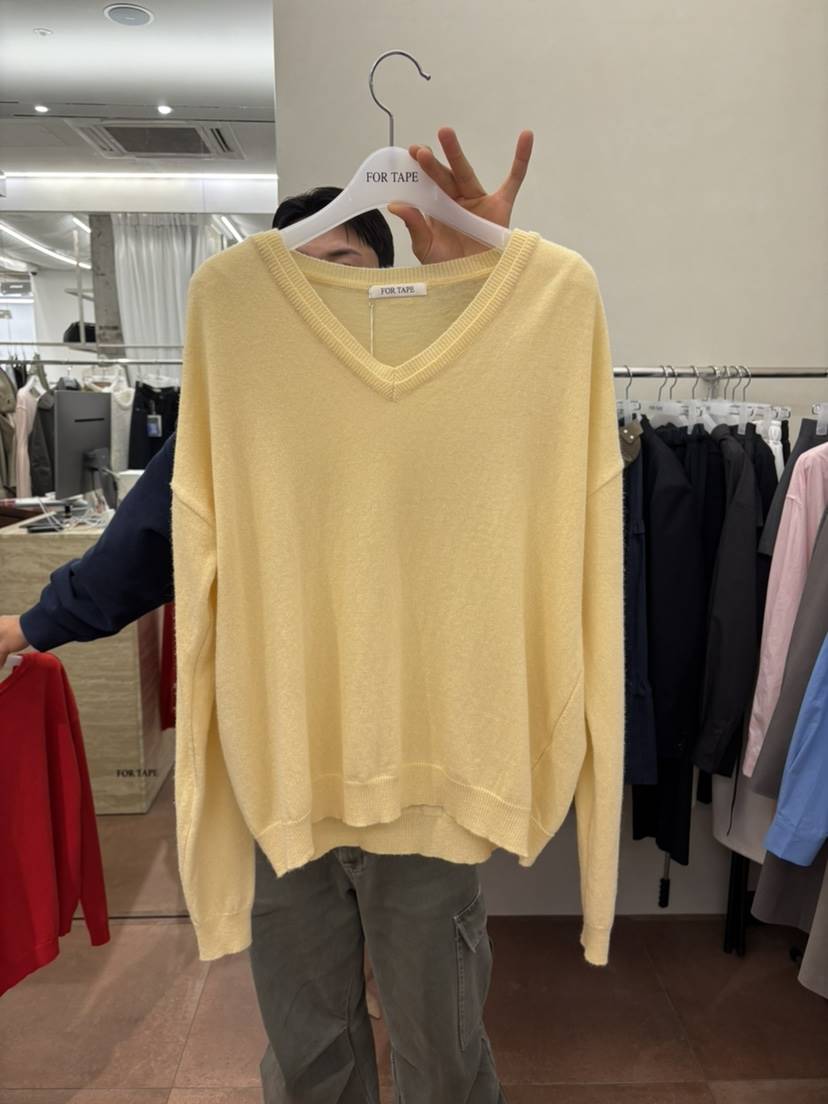 FOR TAPE韓國代購女士新品休閑真品熱賣針織衫雙V領羊絨FOR TAPE針織衫