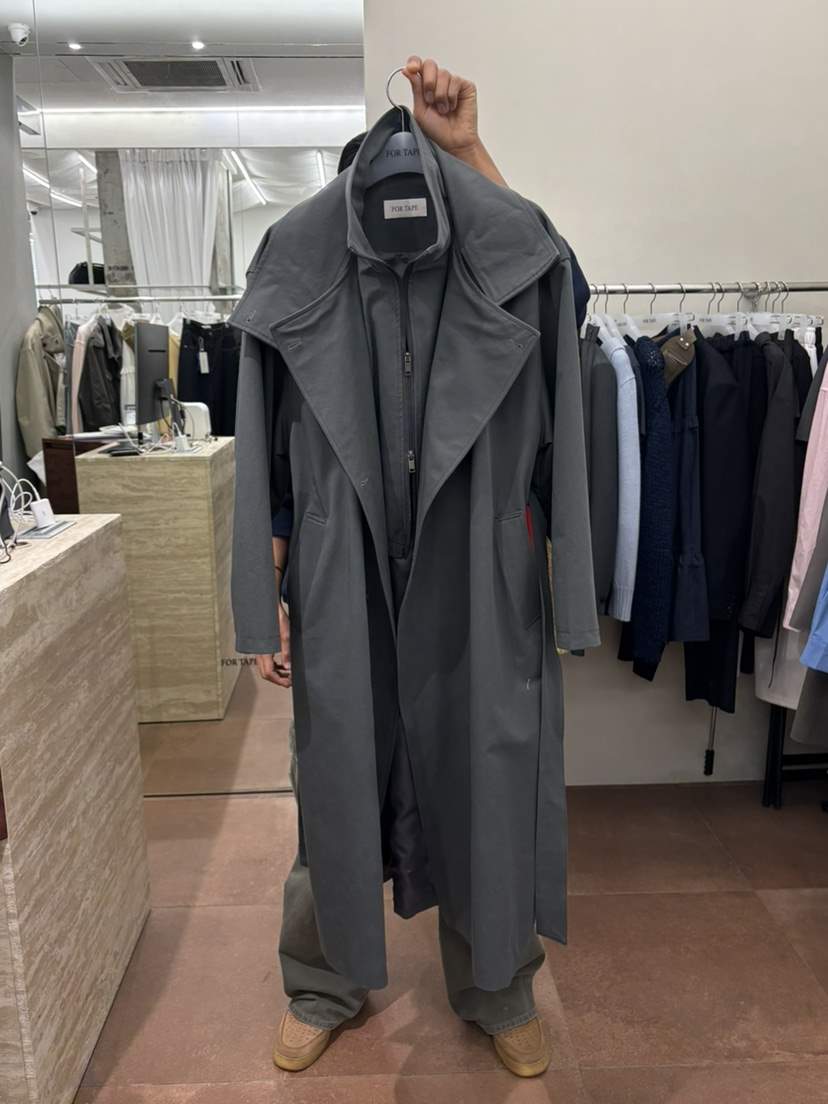 FOR TAPE東大門實拍女裝新品職業26春夏長款風衣不含包高領FOR TAPE長款風衣