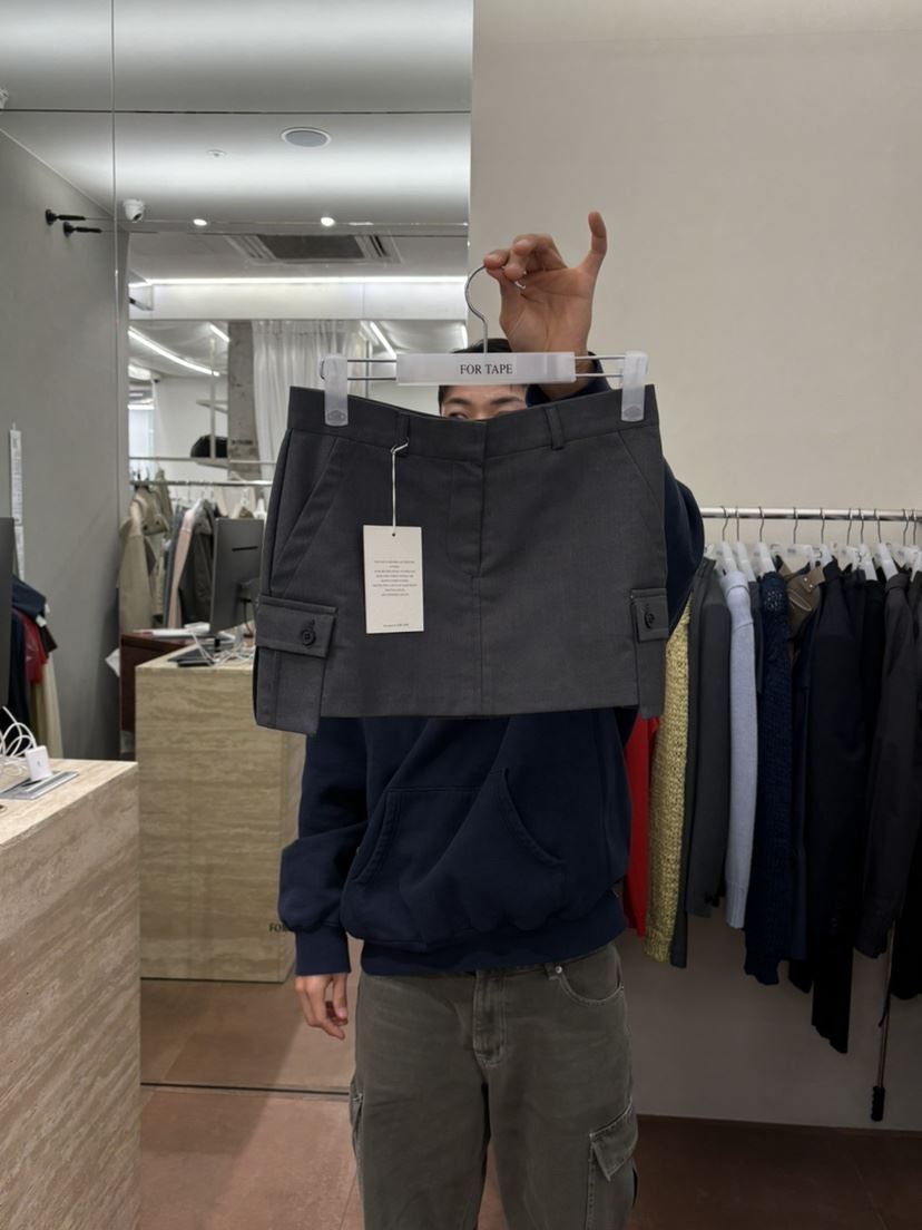 FOR TAPE東大門代購女裝新款熱賣推薦真品休閑26春夏短裙口袋FOR TAPE短裙