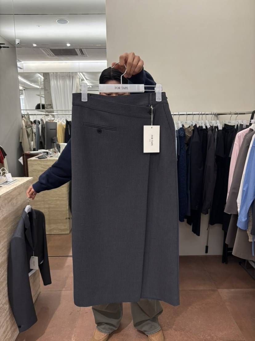 FOR TAPE韓國直郵女裝新款職業人氣推薦熱賣休閑長裙口袋FOR TAPE長裙