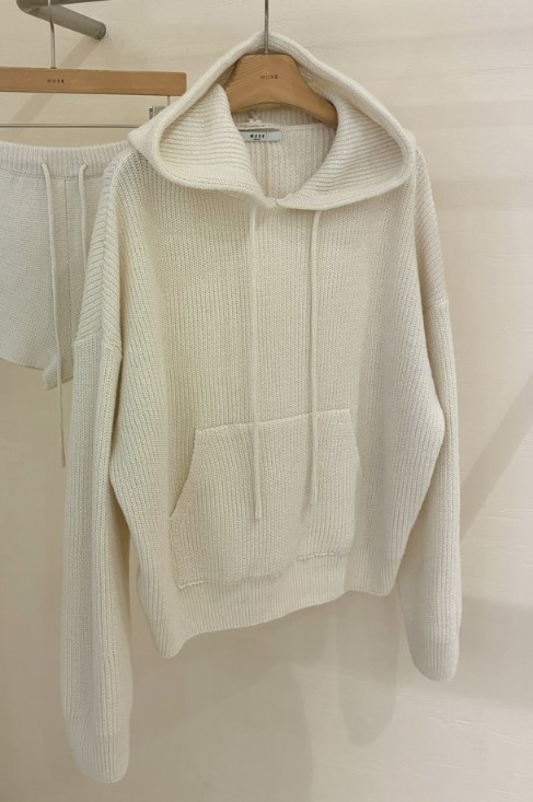 MUSE-P韓國東大門代購女士新款26春夏休閑職業針織衫兜帽MUSE-P針織衫