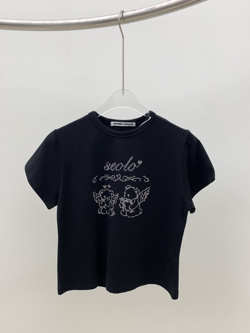 SEOLO韓國東大門直郵女裝新品人氣時尚休閑26春夏職業T恤Seolo seoulT恤
