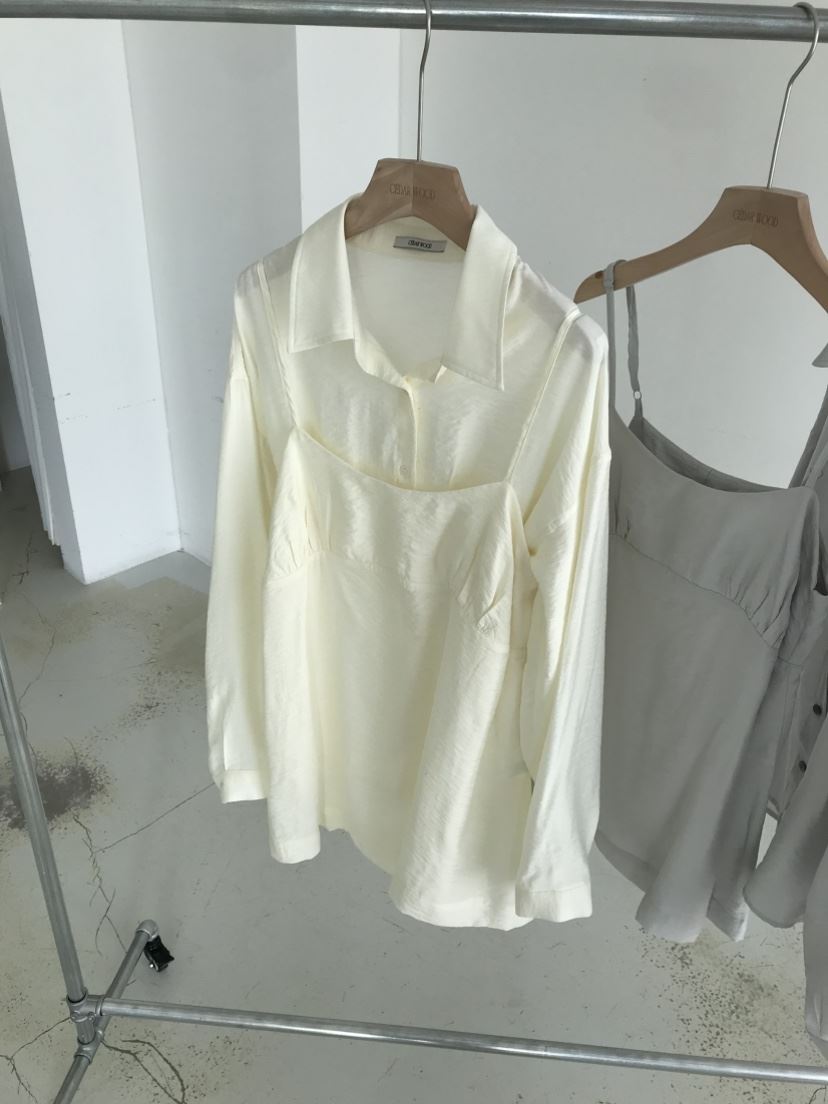 CEDARWOOD韓國直郵實拍女士新品時尚職業襯衫蕾絲衫不含吊帶CEDAR WOOD襯衫/蕾絲衫