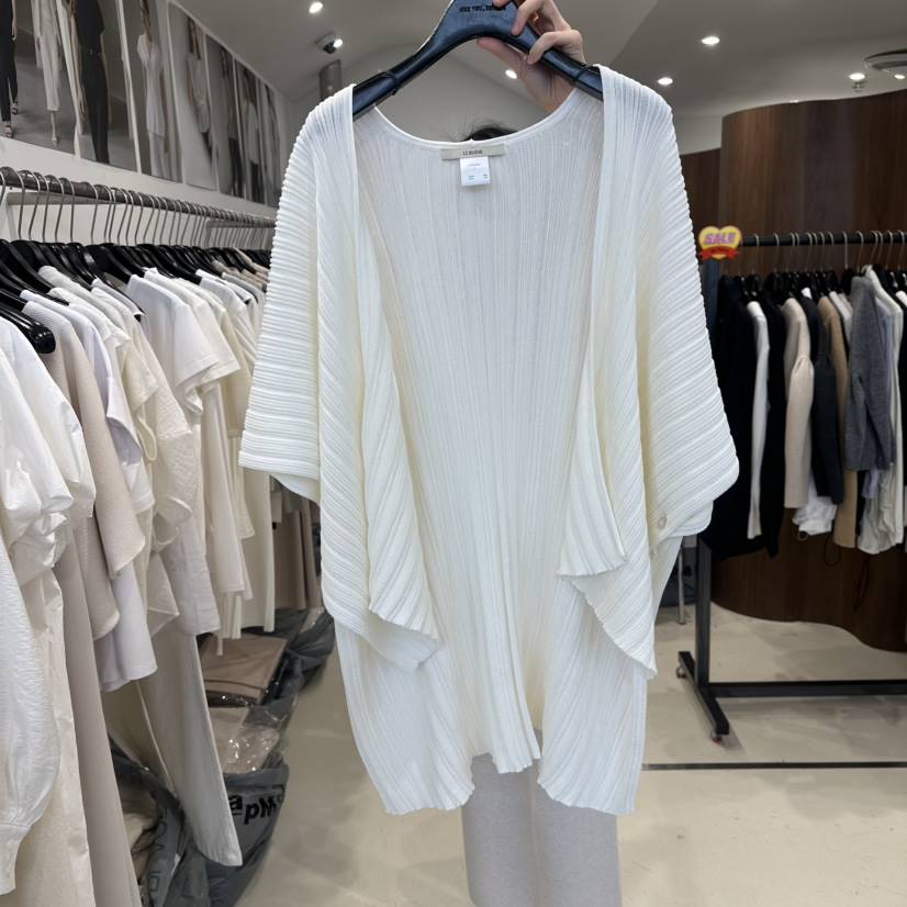 LE EDITION/LEBOENE韓國直郵女士新品職業針織衫褶裥開衫LE EDITION/LEBOENE針織衫