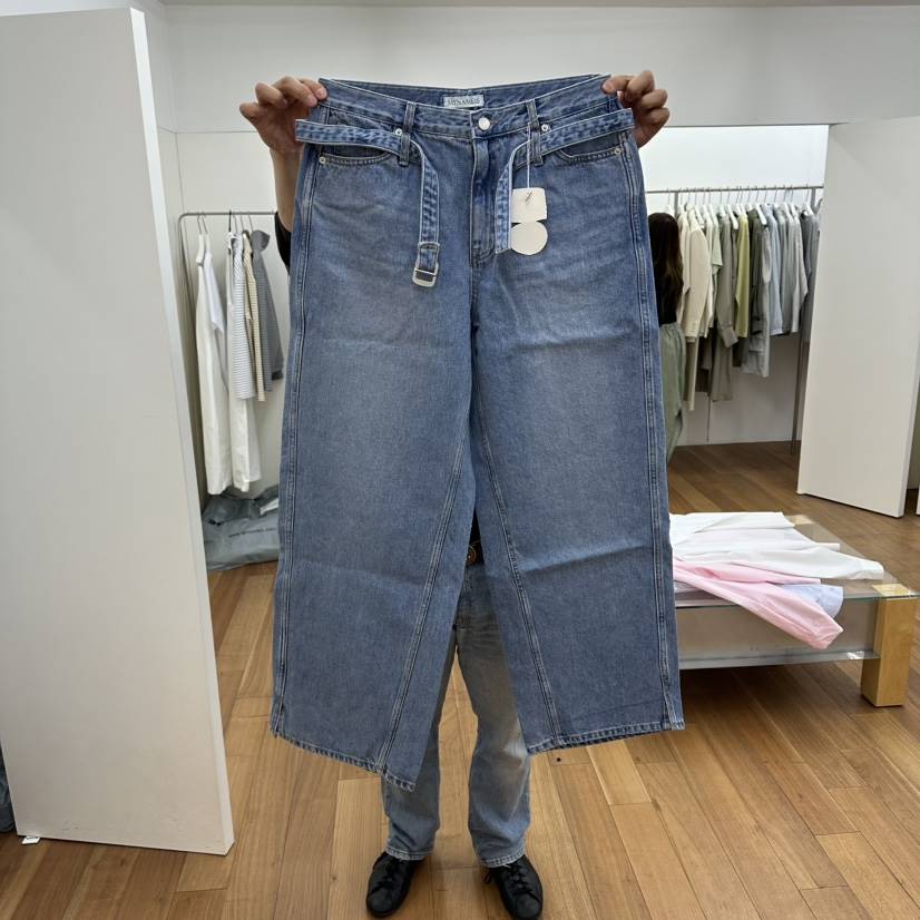 MYNAMEIS/AIME HOPE MAKE韓國代購女裝新款人氣牛仔褲含腰帶MYNAMEIS/AIME HOPE MAKE牛仔褲