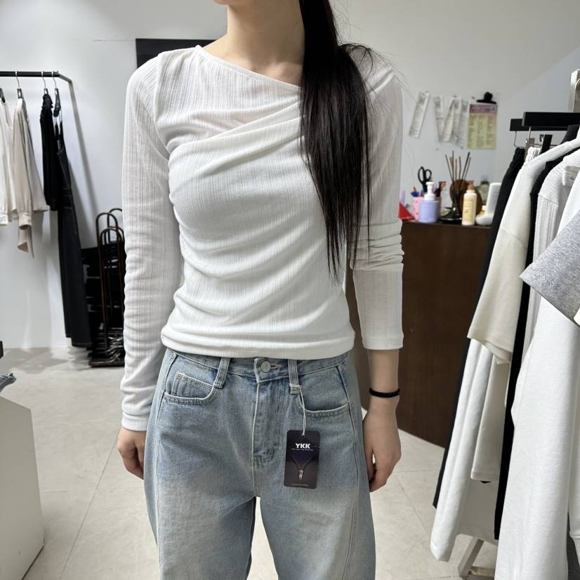 BETHEL韓國東大門直郵女裝新品休閑熱賣推薦職業26春夏長袖T恤BETHEL長袖T恤