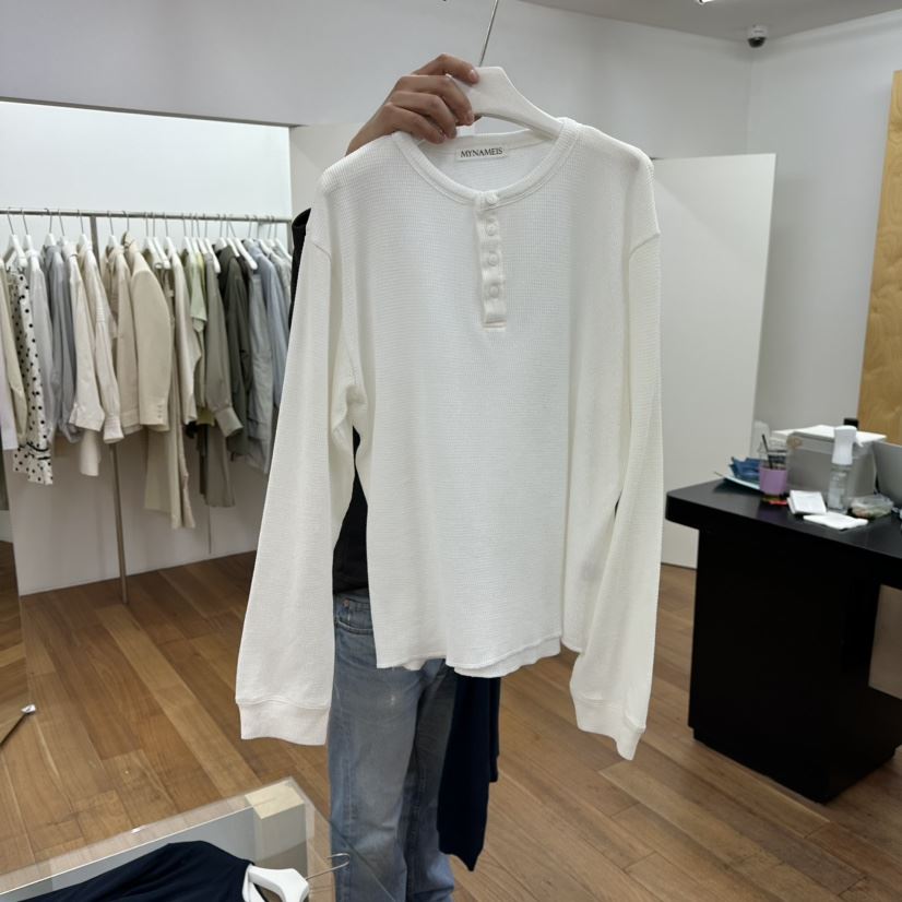 MYNAMEIS/AIME HOPE MAKE韓國東大門代購女裝新款職業長袖T恤MYNAMEIS/AIME HOPE MAKE長袖T恤