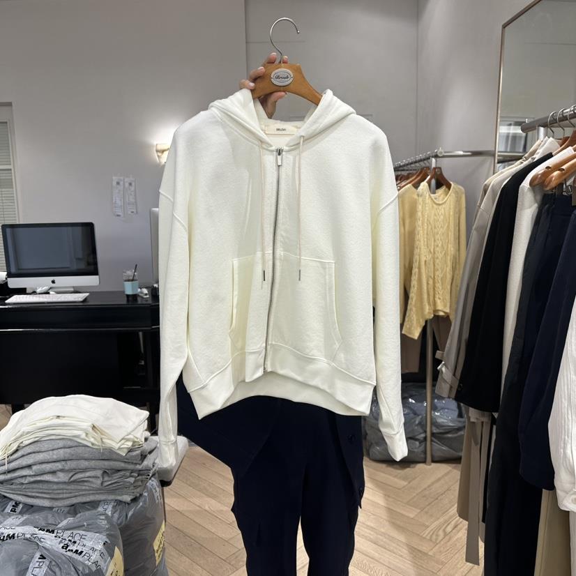 BRUSH-P/MULETTE韓國代購女裝新品26春夏夾克連帽拉鏈衫柔軟BRUSH-P/MULETTE夾克