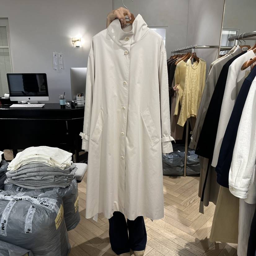 BRUSH-P/MULETTE韓國代購女裝新品人氣推薦長款風衣含腰帶BRUSH-P/MULETTE長款風衣