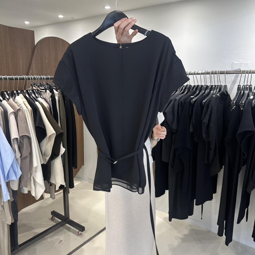 LE EDITION/LEBOENE韓國代購女士新品推薦襯衫蕾絲衫含腰繩LE EDITION/LEBOENE襯衫/蕾絲衫