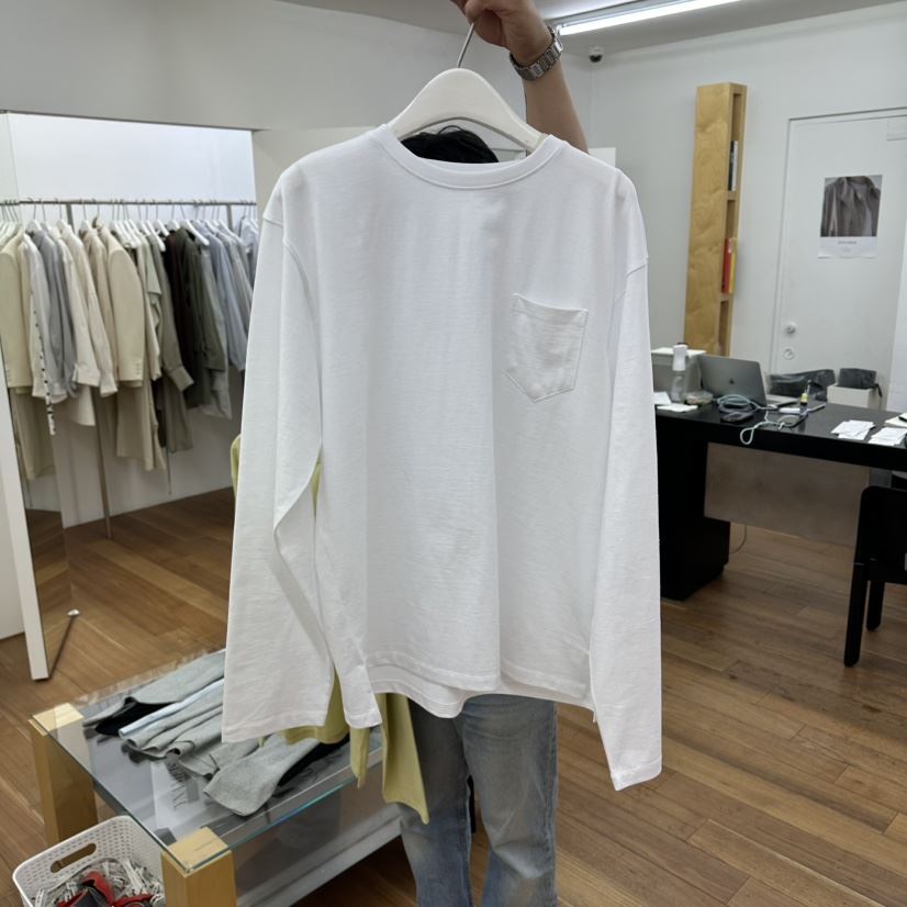 MYNAMEIS/AIME HOPE MAKE韓國東大門代購女裝新品時尚長袖T恤口袋MYNAMEIS/AIME HOPE MAKE長袖T恤