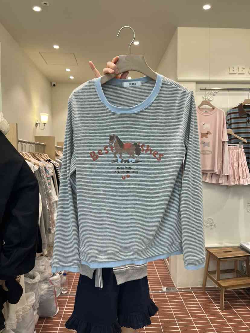 BE&amp;BE韓國代購女士新品職業人氣26春夏熱賣休閑長袖T恤BE&be長袖T恤