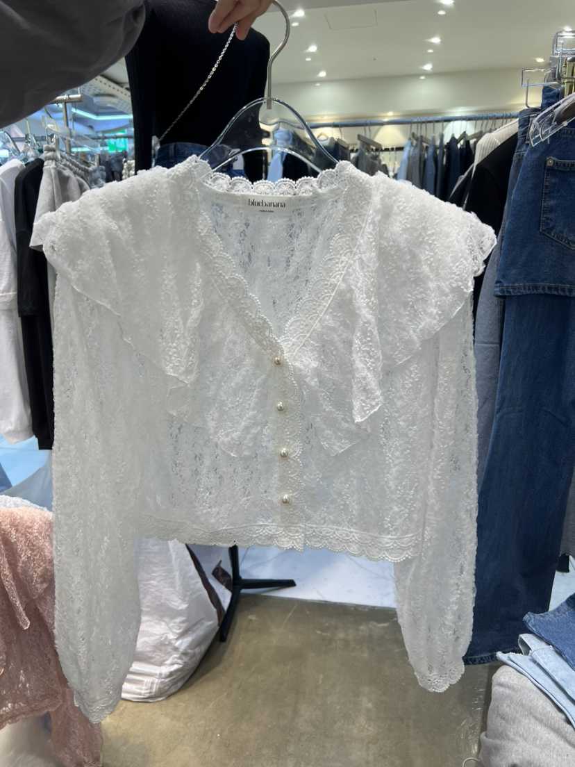 BLUE BANANA韓國代購女士新款職業休閑26春夏襯衫蕾絲衫BLUE BANANA襯衫/蕾絲衫