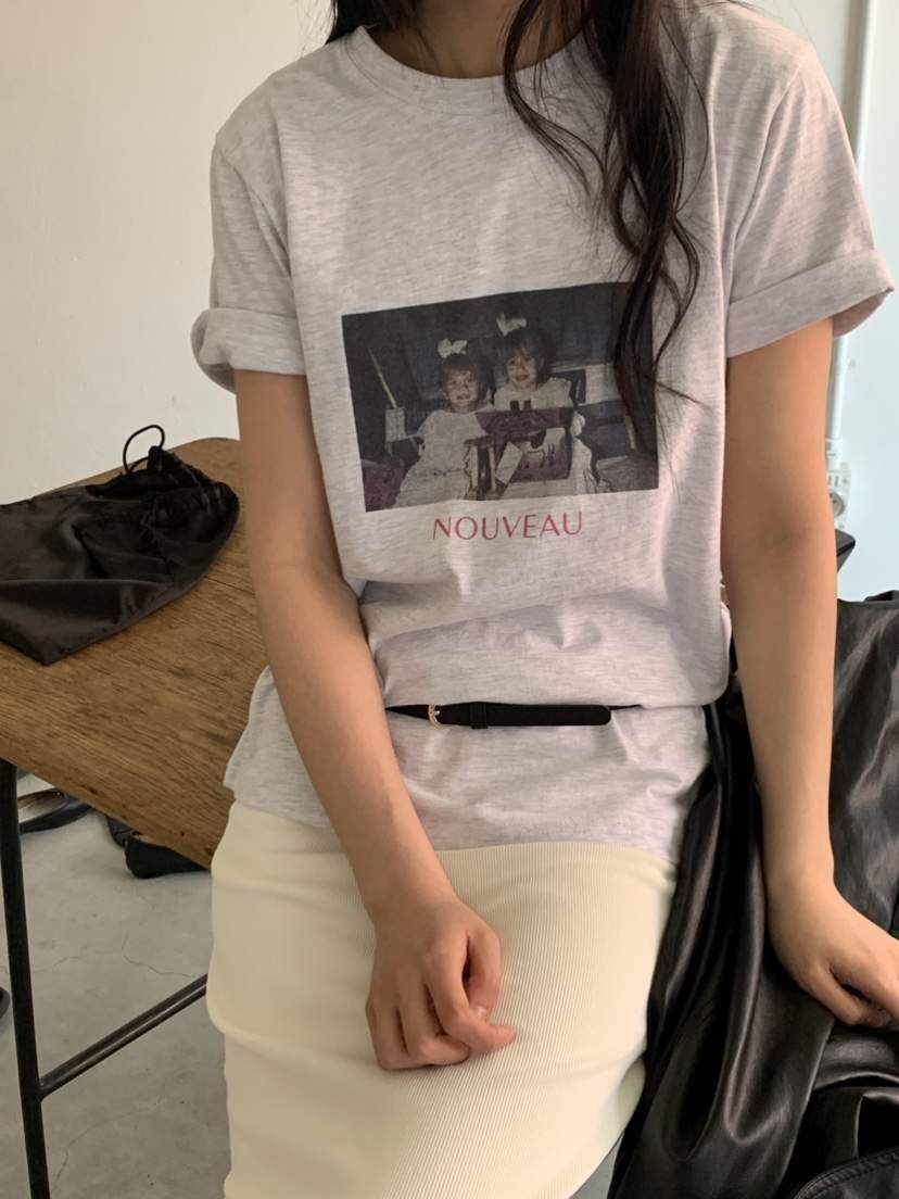 NOUVEAU韓國東大門代購女裝新款熱賣職業休閑人氣26春夏T恤NOUVEAUT恤