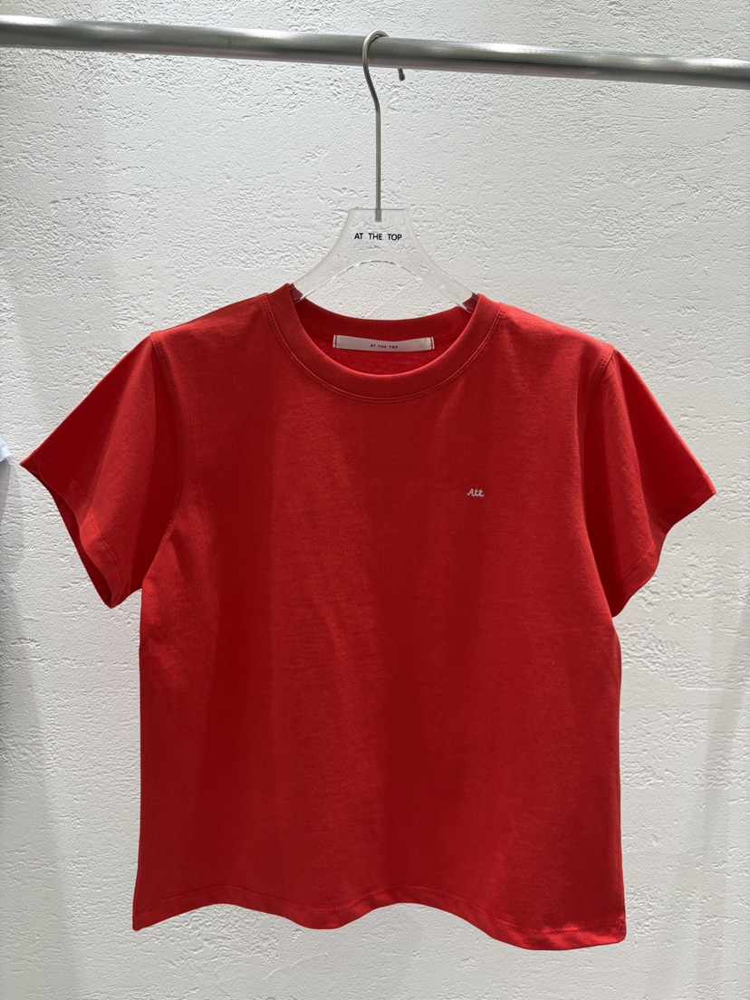 JOA韓國直郵實拍女士新品時尚26春夏職業熱賣休閑T恤刺繡JOAT恤