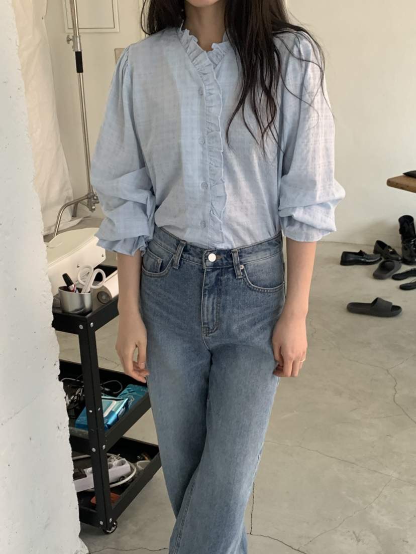 NOUVEAU韓國直郵實拍女裝新品26春夏職業時尚推薦襯衫蕾絲衫NOUVEAU襯衫/蕾絲衫