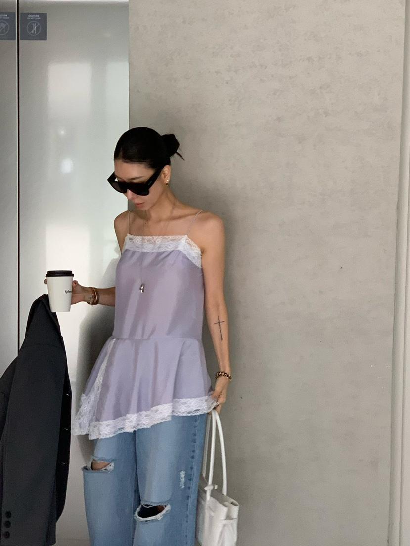 REVE CITE-L韓國東大門直郵女士新品時尚熱賣吊帶背心蕾絲REVE CITE-L吊帶/背心