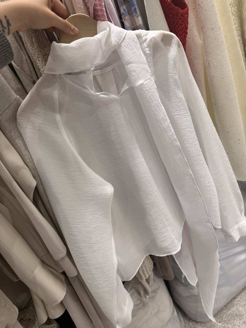 LAVIEU韓國代購女裝新品休閑職業時尚襯衫蕾絲衫雪紡圍巾LAVIEU襯衫/蕾絲衫