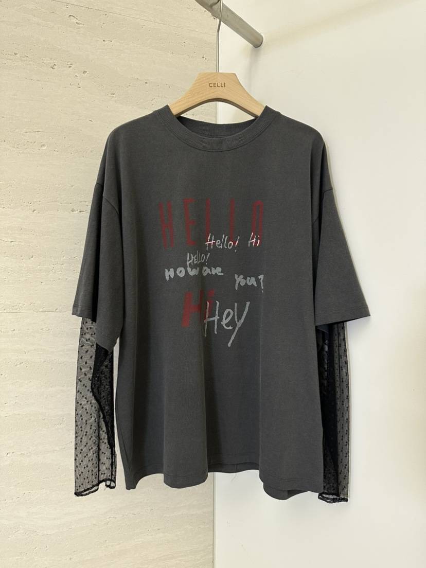 CELLI韓國代購女士新款時尚推薦職業熱賣人氣長袖T恤網眼CELLI長袖T恤