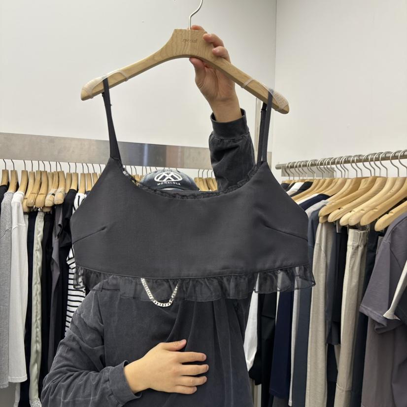 SPECIAL韓國代購女士新品時尚職業休閑熱賣26春夏吊帶背心褶皺SPECIAL吊帶/背心