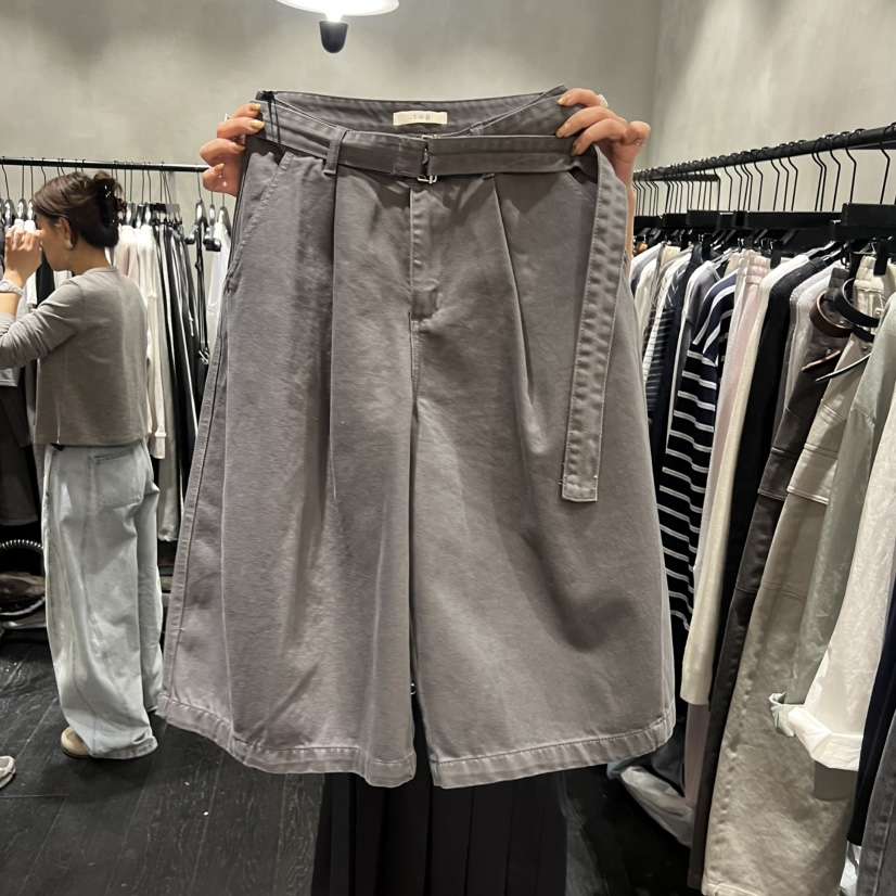 TUG韓國代購女裝新品推薦休閑職業26春夏熱賣短褲含腰帶系帶TUG短褲