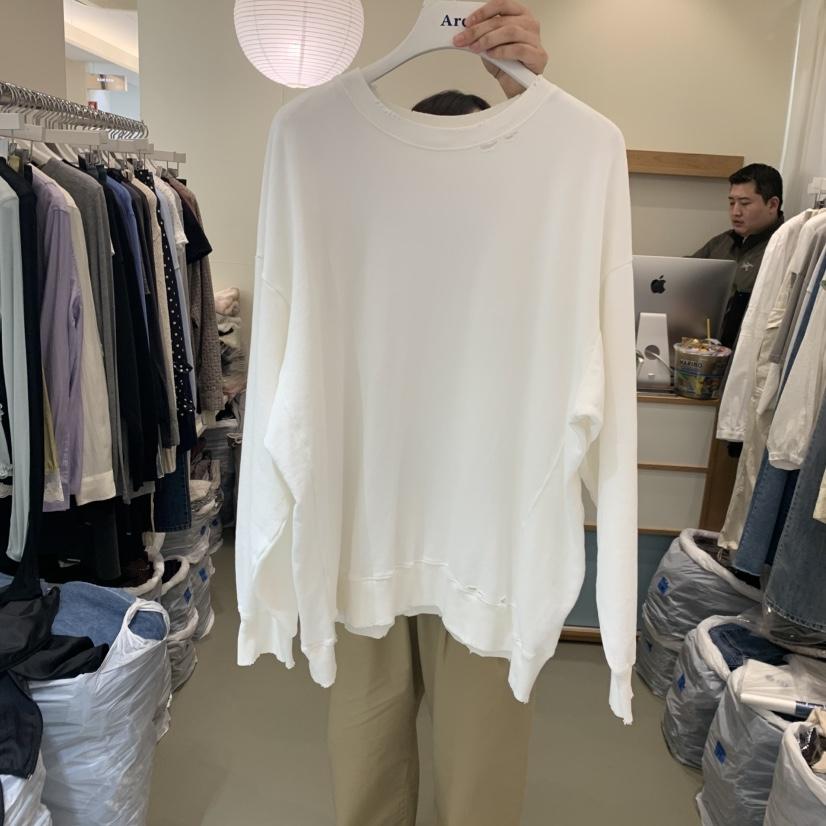 ARE韓國東大門代購女士新款人氣時尚休閑26春夏長袖T恤復古ARE YOU/ARE長袖T恤