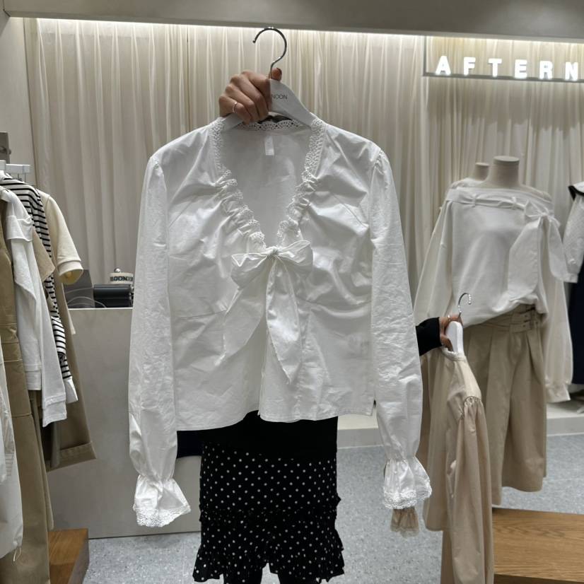 AFTERNOON韓國代購女裝新品人氣熱賣26春夏職業襯衫蕾絲衫AFTERNOON襯衫/蕾絲衫