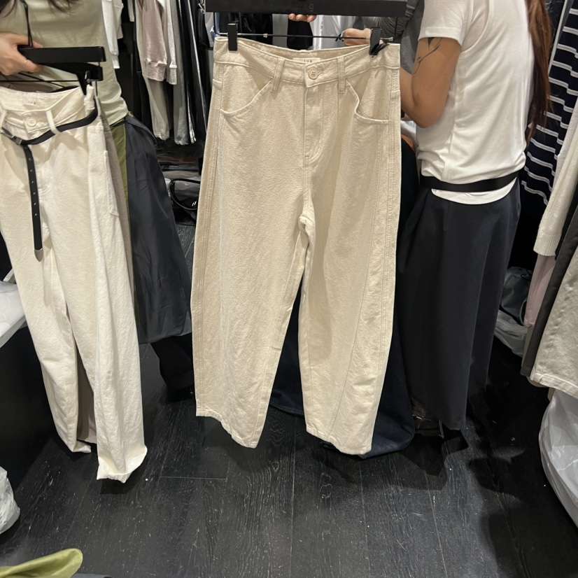 TUG韓國代購女士新品推薦休閑人氣時尚休閑褲不含腰帶亞麻TUG休閑褲