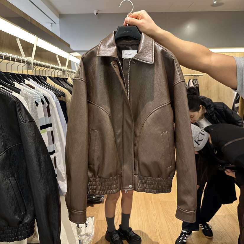 LEFANCY韓國直郵女裝新款時尚職業推薦休閑人氣26春夏皮衣皮革LEFANCY皮衣