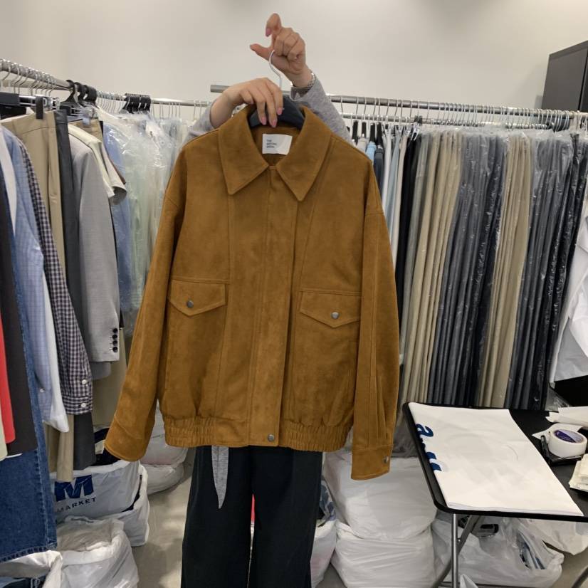 THE SECOND GROW韓國代購女士新品休閑人氣熱賣夾克麂皮THE SECOND GROW夾克