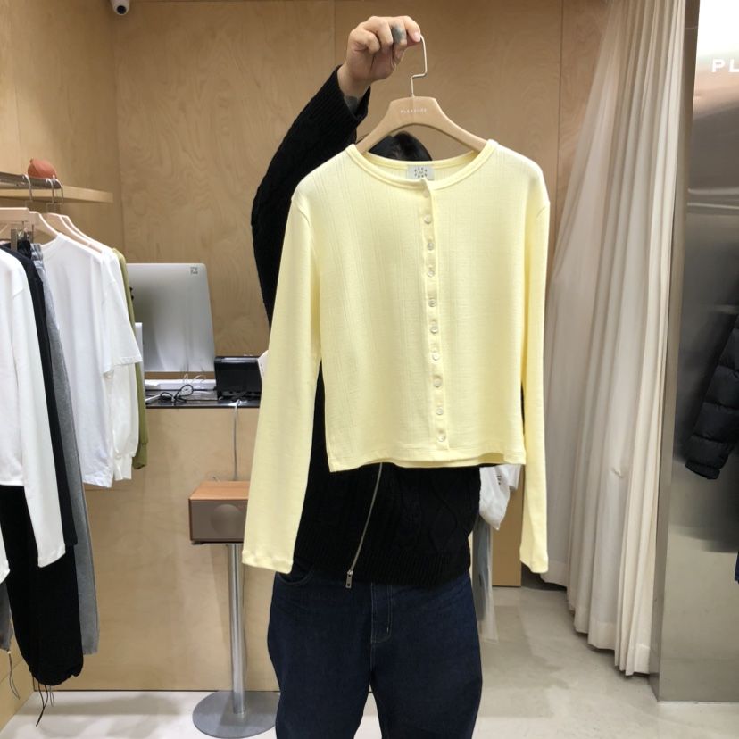 PLEASURE韓國東大門代購女士新品休閑職業26春夏人氣長袖T恤PLEASURE長袖T恤