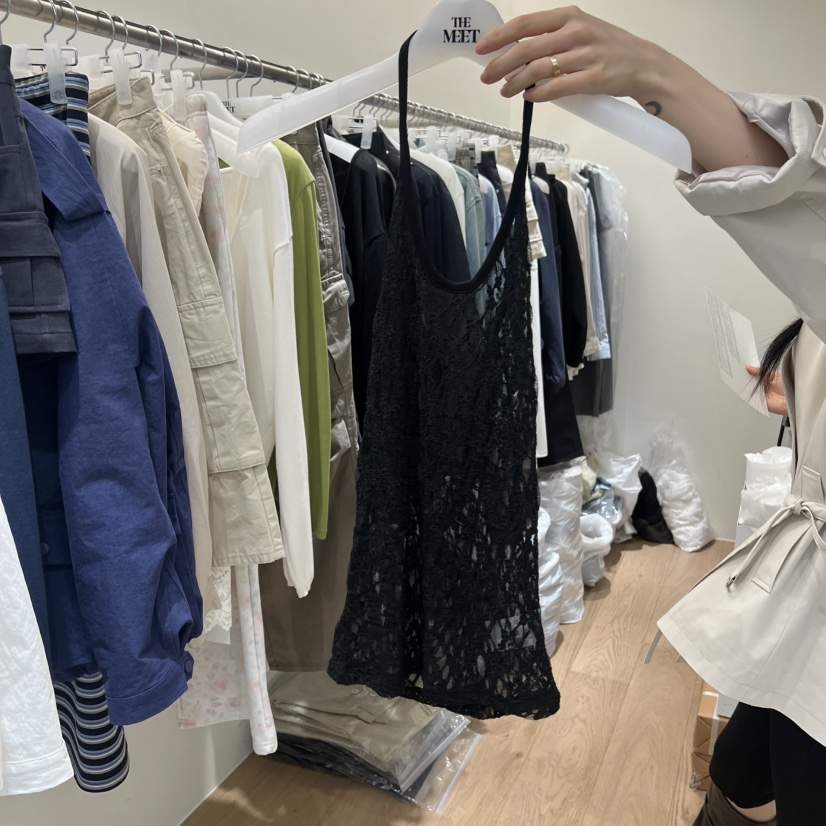 MEET ME韓國東大門直郵女裝新款推薦吊帶背心不含內搭蕾絲MEET ME吊帶/背心