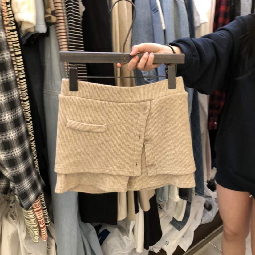 VIRKIN韓國東大門代購女裝新品熱賣休閑職業人氣裙褲華夫格VIRKIN裙褲