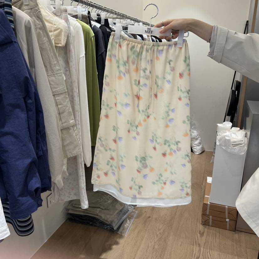 MEET ME韓國直郵實拍女士新品時尚推薦熱賣半身裙中短裙MEET ME半身裙/中短裙