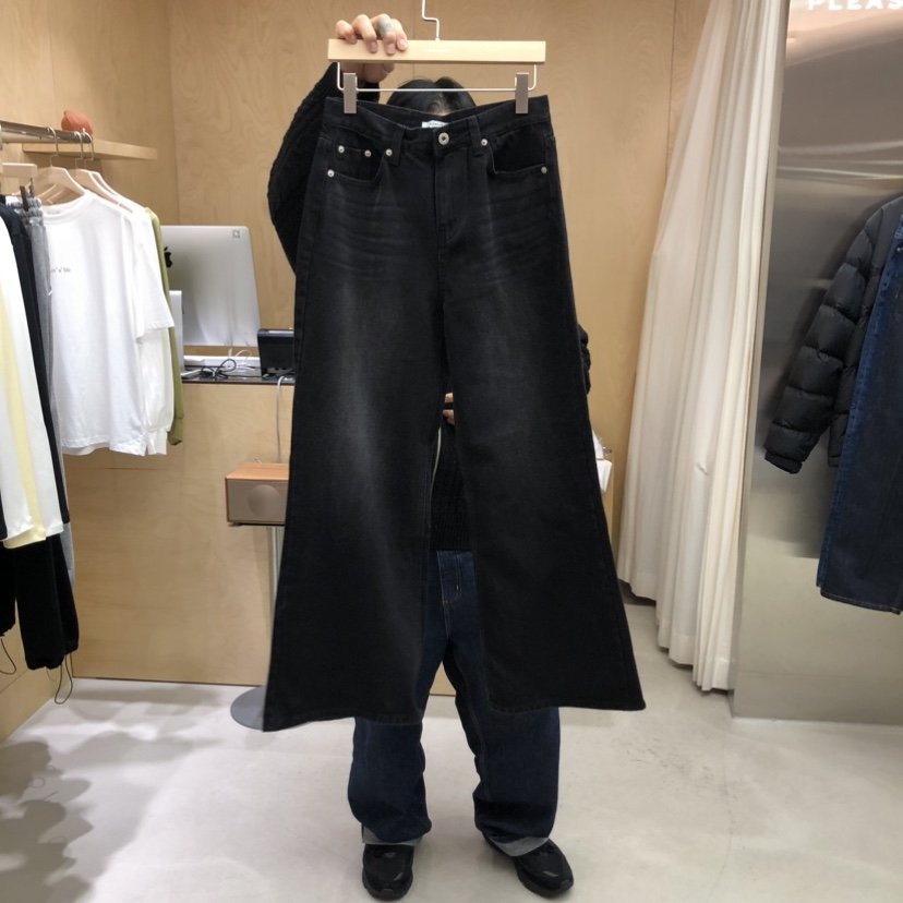 PLEASURE韓國代購女裝新款推薦休閑時尚職業人氣牛仔褲磨毛PLEASURE牛仔褲