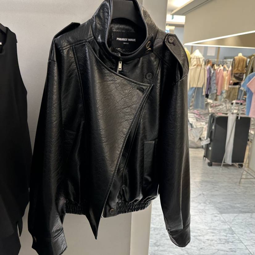 PROJECT WAVE-P韓國直郵實拍女裝新款人氣熱賣26春夏皮衣PROJECT WAVE皮衣