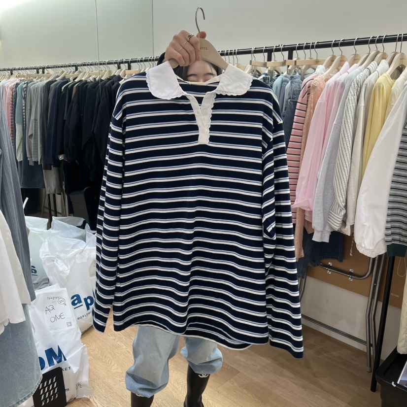 SPAGHETTI韓國東大門直郵女士新款熱賣休閑推薦時尚長袖T恤spaghetti長袖T恤