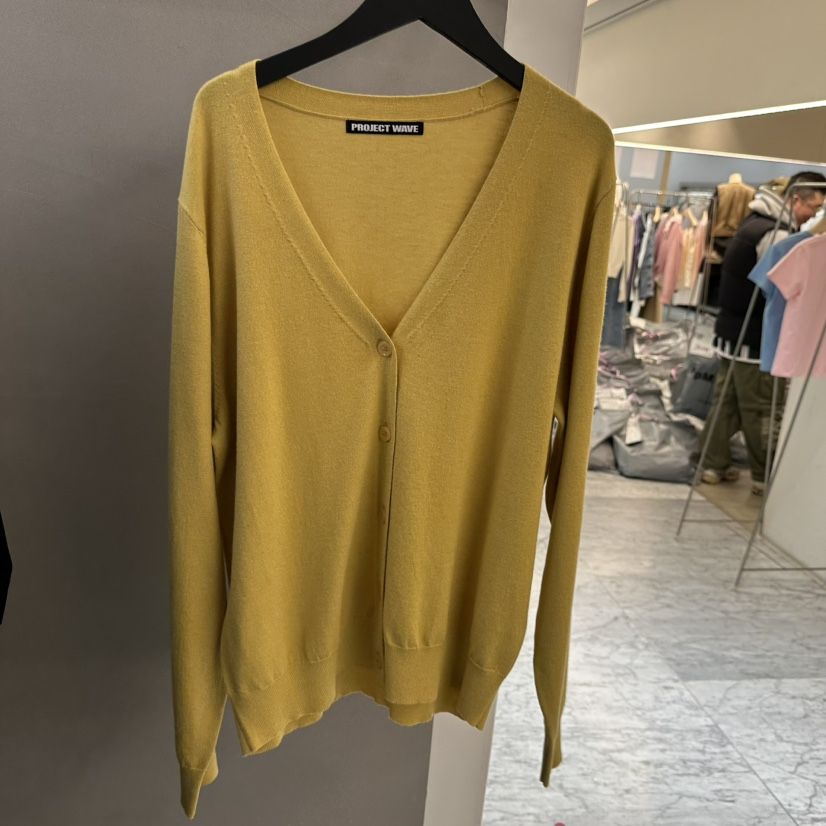 PROJECT WAVE-P韓國代購女士新款26春夏針織衫羊絨開衫PROJECT WAVE針織衫