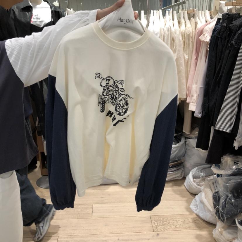 OGI韓國直郵女裝新款時尚休閑熱賣人氣職業推薦26春夏長袖T恤FLat OGI長袖T恤