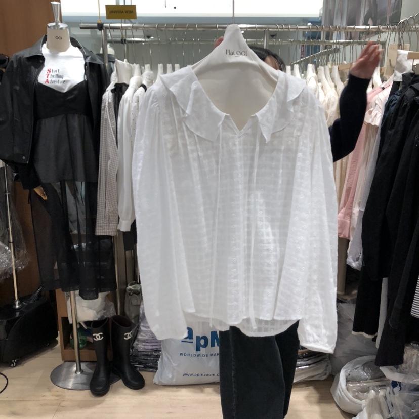 OGI韓國直郵女裝新品熱賣26春夏推薦休閑職業人氣襯衫蕾絲衫FLat OGI襯衫/蕾絲衫